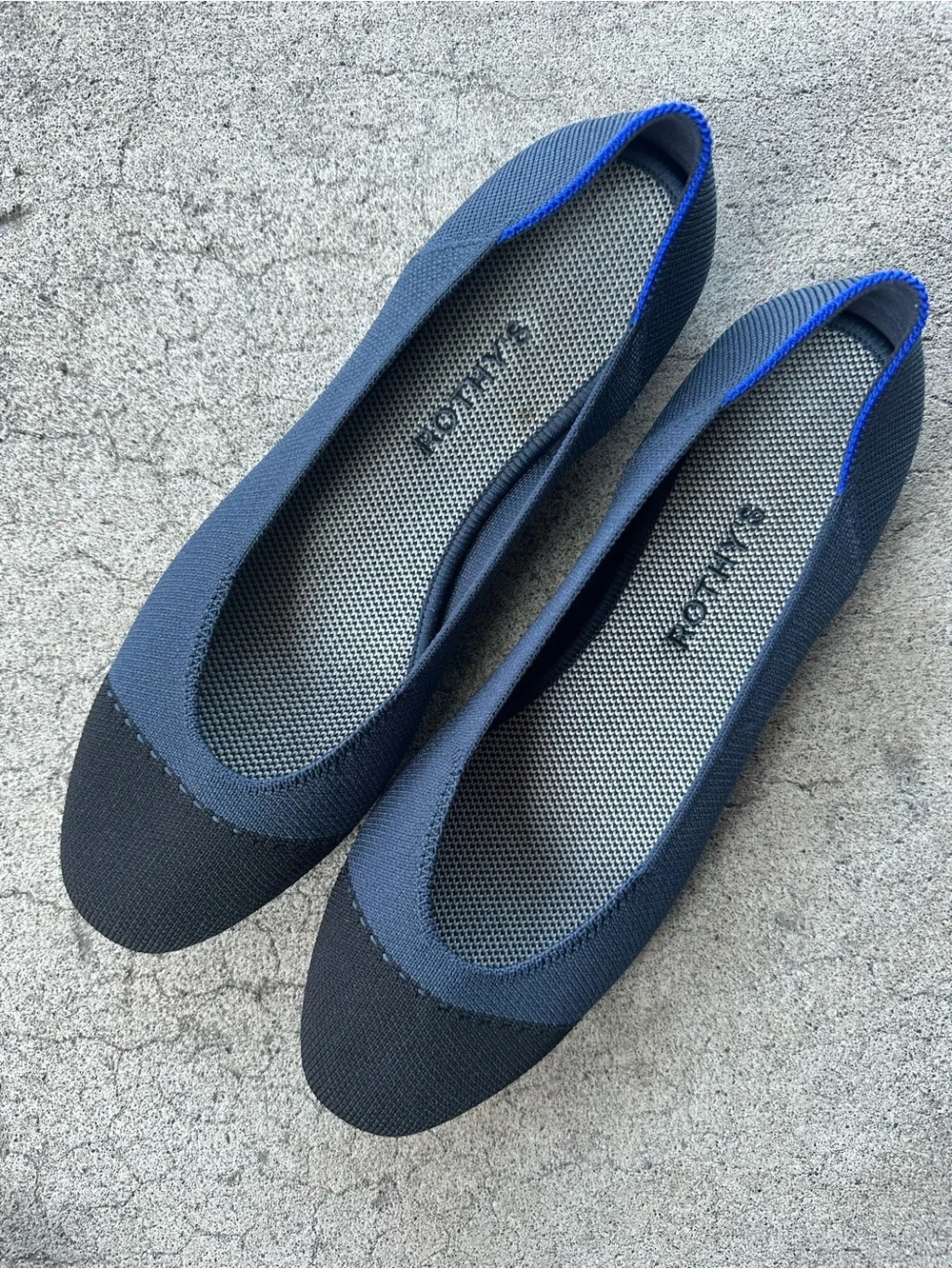 Rothy’s Square Highland Cap Toe Knit Ballet Flats